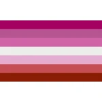 Lesbian (Gay pride) medium hand flag