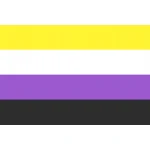 Non Binary Flag - Large Hand Flag