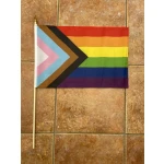 Progress Pride large hand flag