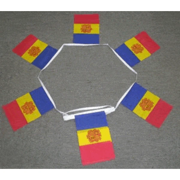 andorra 6m 20 flag with crest bunting