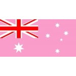 Australia Pink (gay pride) hand flag