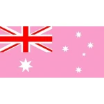 Australia Pink (gay pride) hand flag