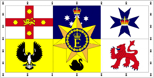 australia-royal-52cfd73d83bbb Australia Royal Standard medium table flag - Image 1