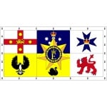 Australian Royal Standard hand flag
