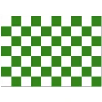 Checkered Green/White table flag