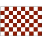 Checkered maroon/white  hand flag
