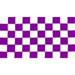 Checkered Purple/White medium hand flag