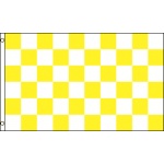 Checkered Yellow/White medium hand flag