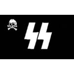 German SS Skull hand flag