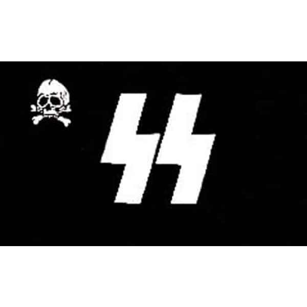 German SS Skull hand flag