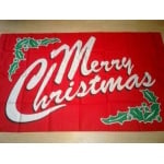 Merry Christmas Red Hand Flag