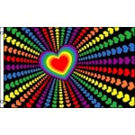 Rainbow Love (gay pride) table flag