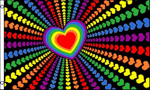 rainbow-love-ga-51499d1329fbb Rainbow Love (gay pride) table flag - Image 1