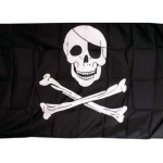 Skull and Crossbones hand flag