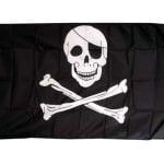 Skull and Crossbones table flag