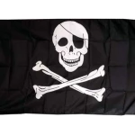 Skull and Crossbones table flag