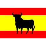 Spanish Bull hand flag