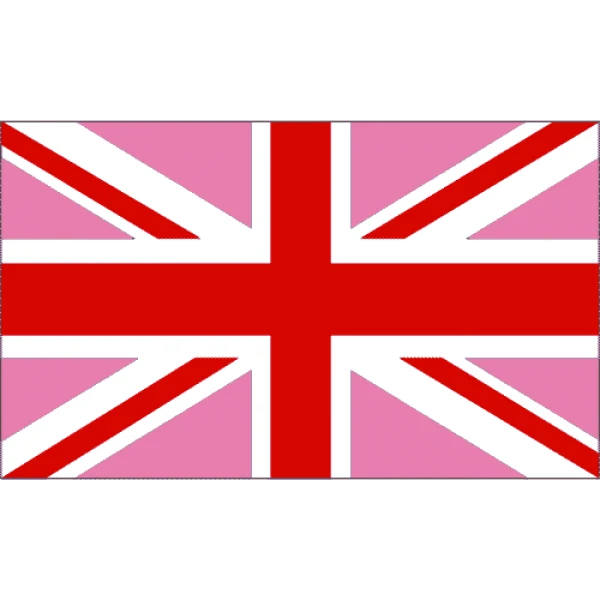 Union Jack Pink/Red table flag