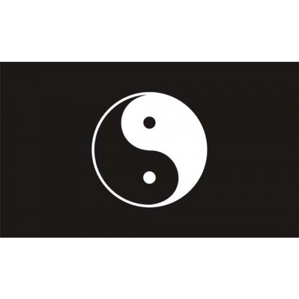 Yin Yang Black 5'x3'