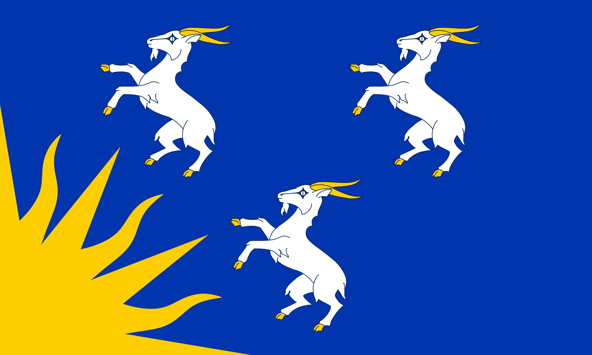 Merionethshire Merionethshire hand flag - Image 1