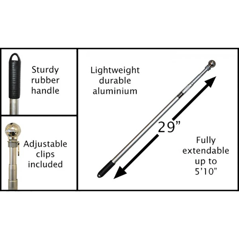 hand-flagpoles-3-std 6' Hand Held Telescopic Flagpole - Image 1