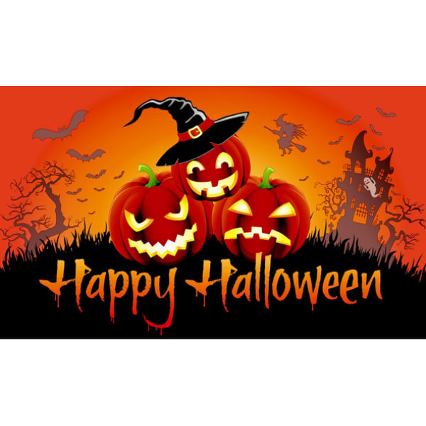 Halloween 3 Pumpkins 5'x3'