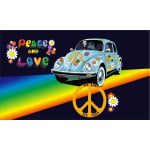 Peace Love Car 5'x3'