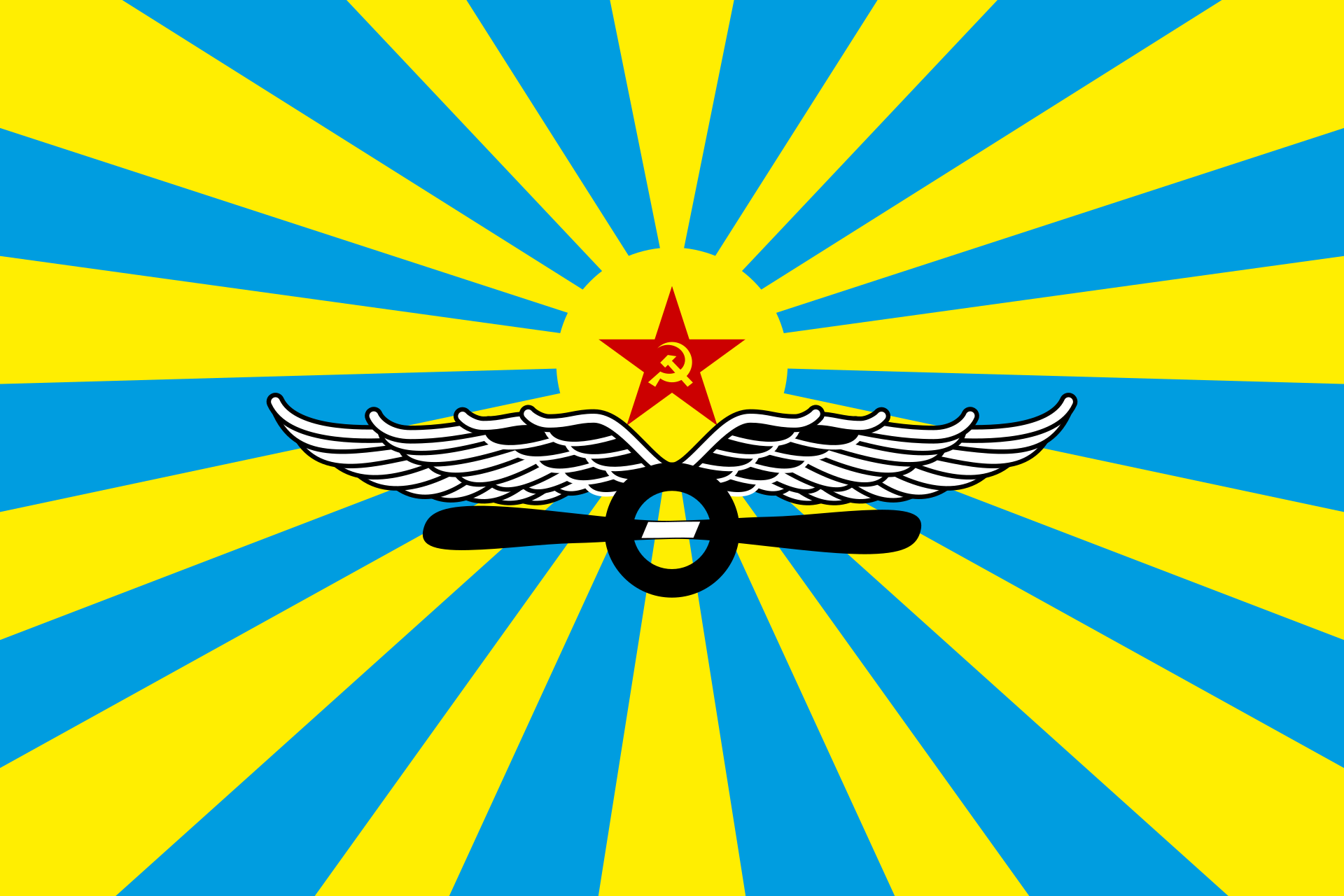 Soviet_Air_Force.svg Soviet Air Forces (1918-1992) 5'x3' (digital print) - Image 1