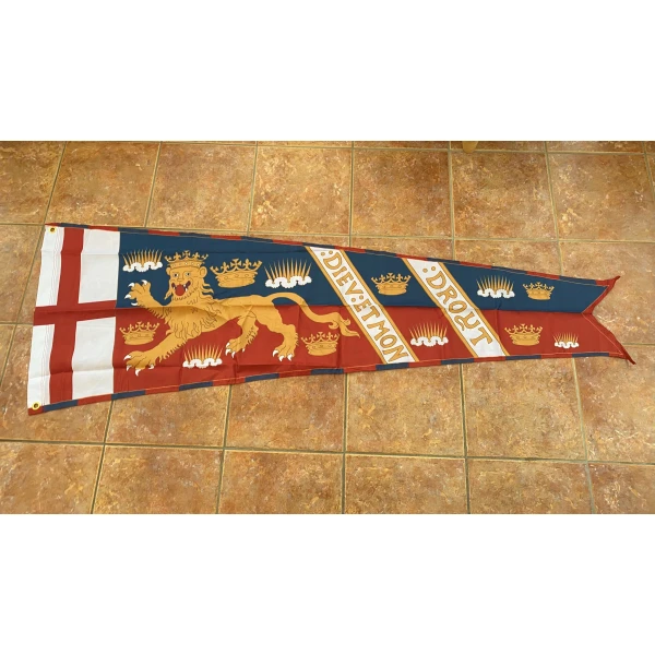 Royal Standard Edward 3rd of England banner 6.5' x 2.29'