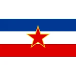 Yugoslavia with Star (1945-1991) medium hand flag