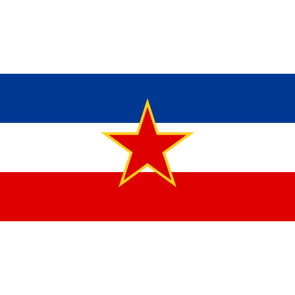 Yugoslavia with Star (1945-1991) hand flag