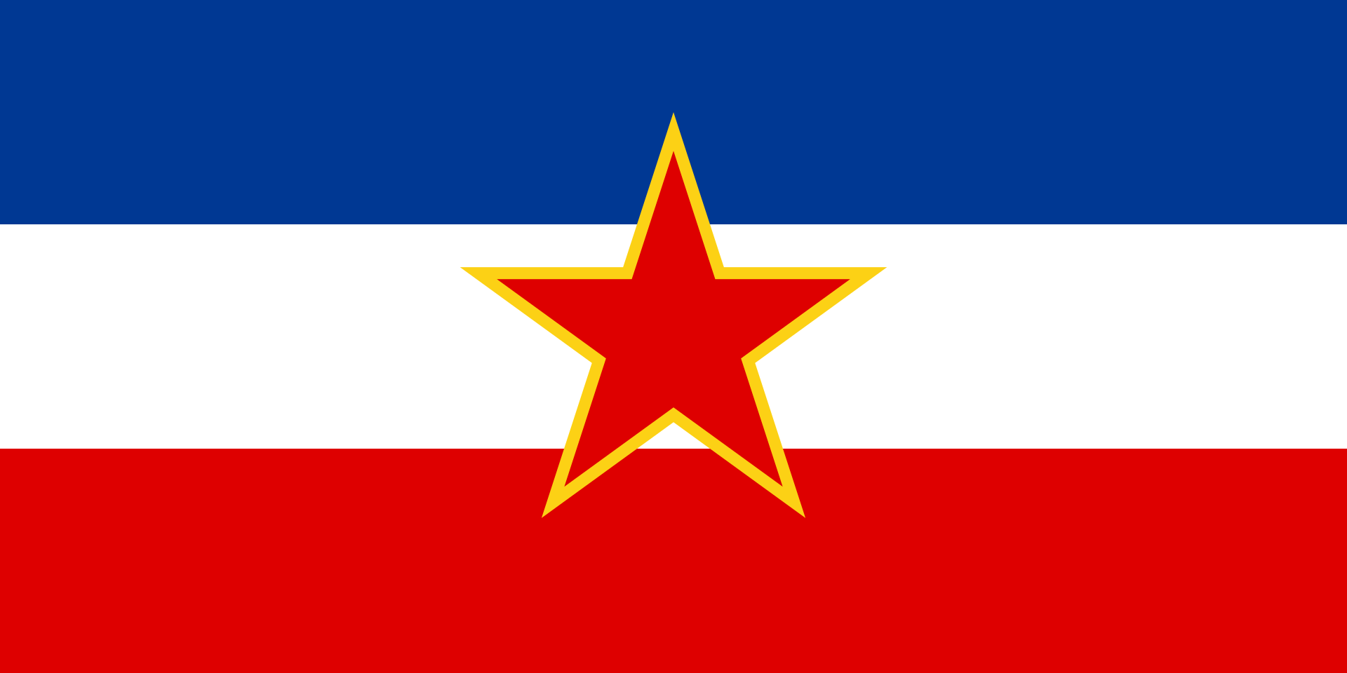 Yugoslavia star Yugoslavia with Star (1945-1991) medium table flag - Image 1