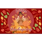 large cartoon turkey as the feature image with happy thanksgiving text