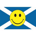st andrews flag with smiley face