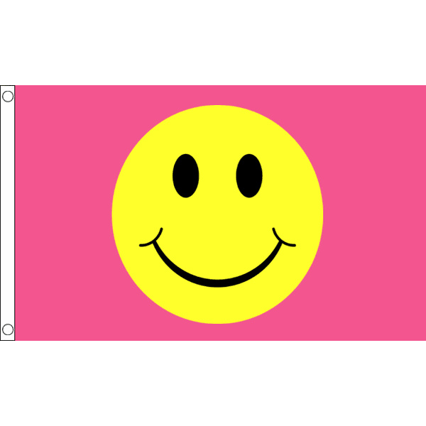 Smiley Face pink 5'x3'