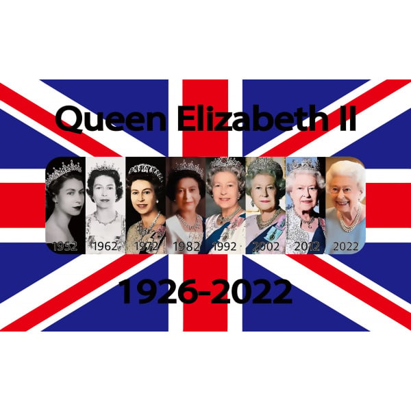 Remembering Queen Elizabeth 2nd 5'x3'