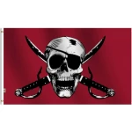 Crimson Pirate skull 5'x3'