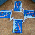 20m 32 flag 18"x12" Merry Christmas Blue bunting