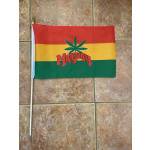 Marijuana large hand flag
