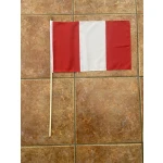 Peru large hand flag