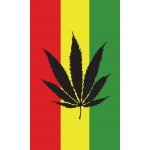 Cannabis Reggae table flag
