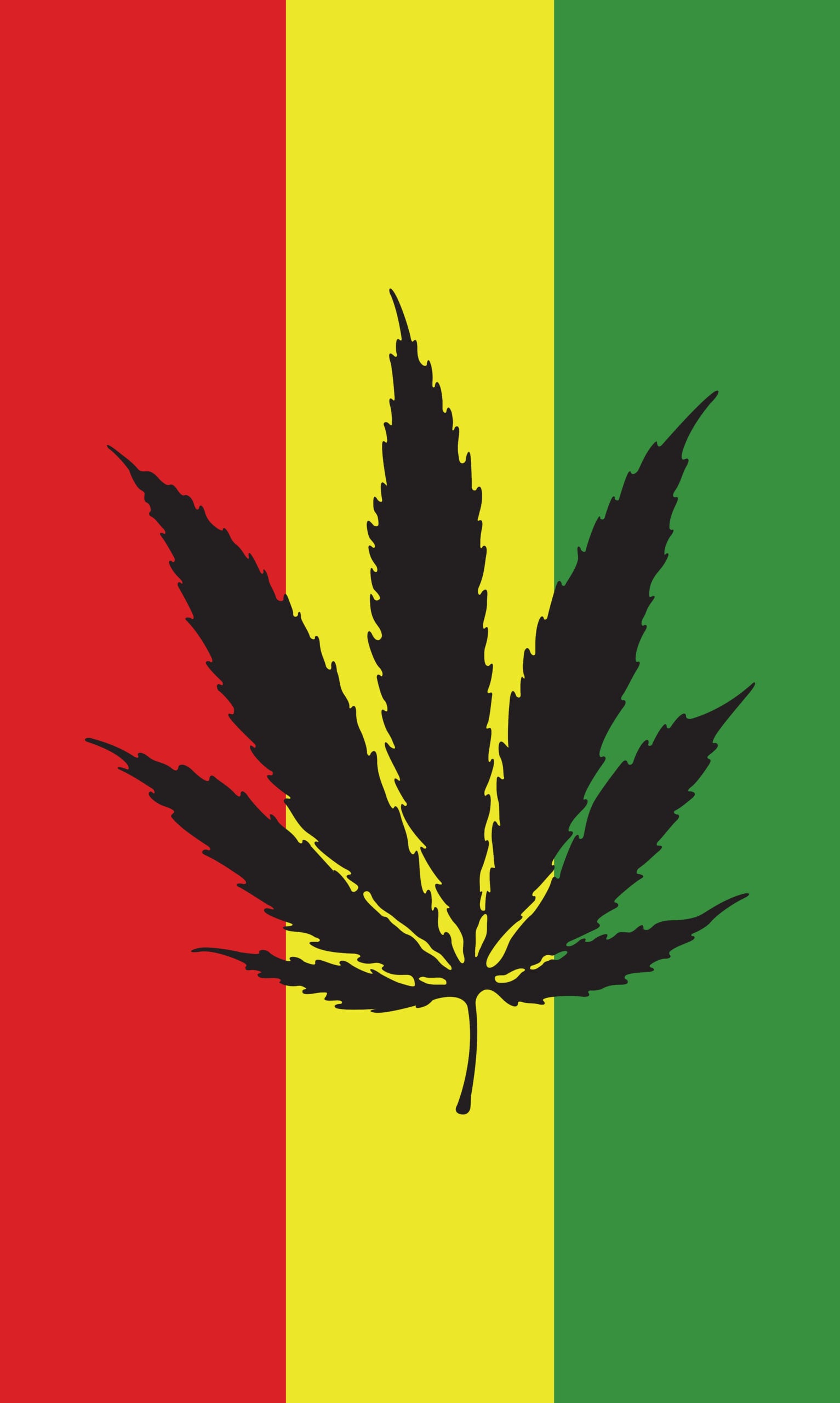 CANNABIS-REGGAE Cannabis Reggae hand flag - Image 1