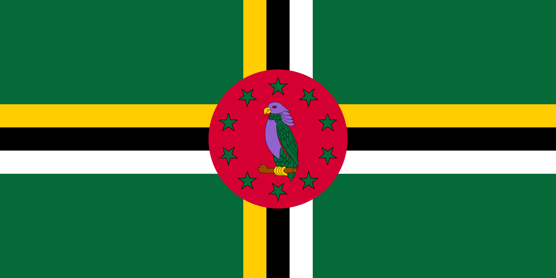 Dominica Dominica medium hand flag - Image 1