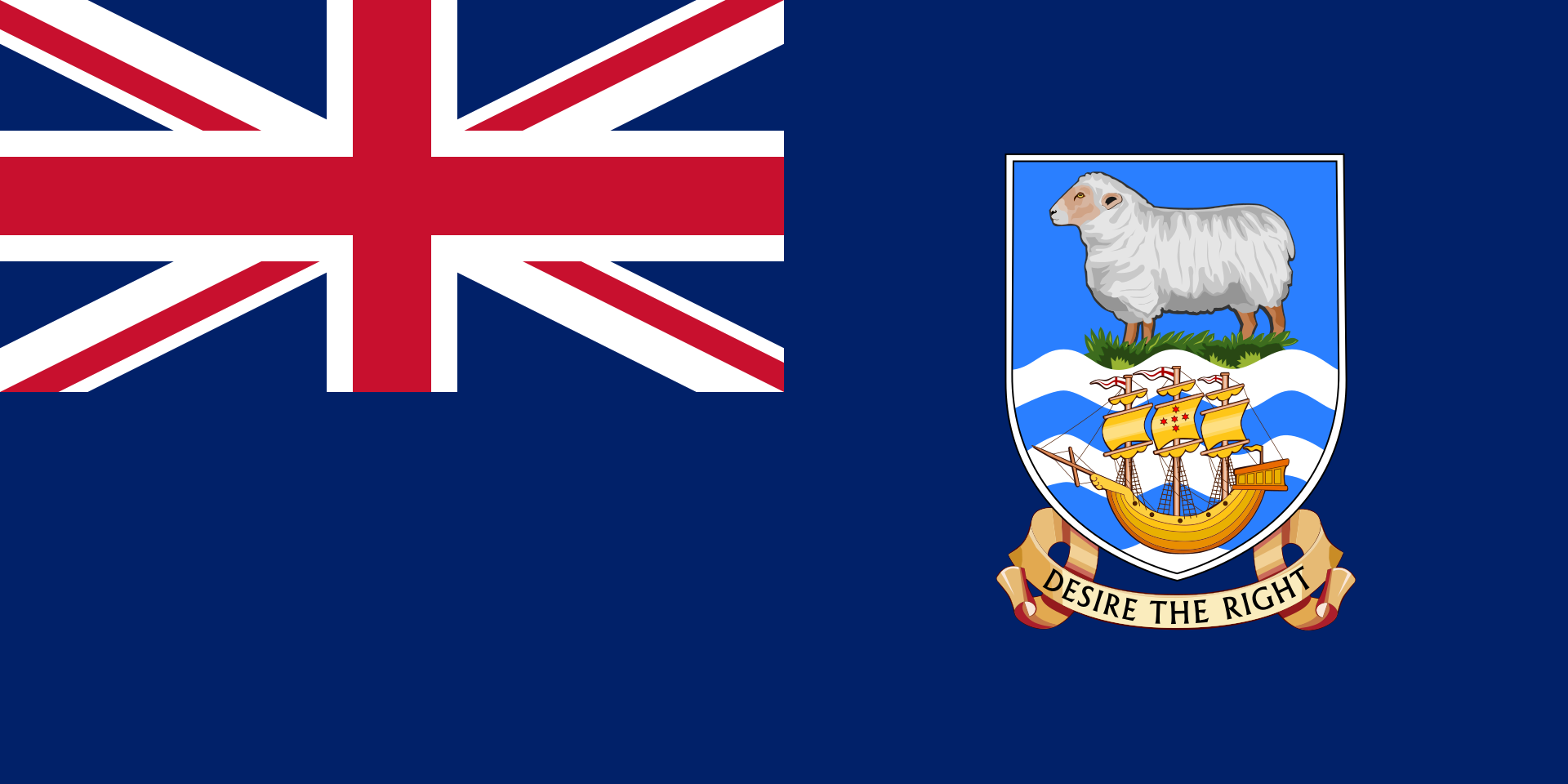 Falkland Island Falkland Islands medium table flag - Image 1