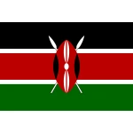 Kenya medium hand flag