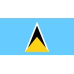 St Lucia medium table flag