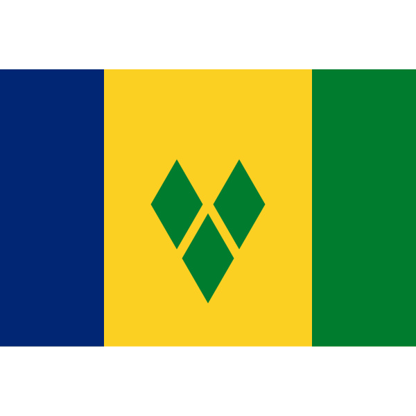 St Vincent & the Grenadines medium table flag