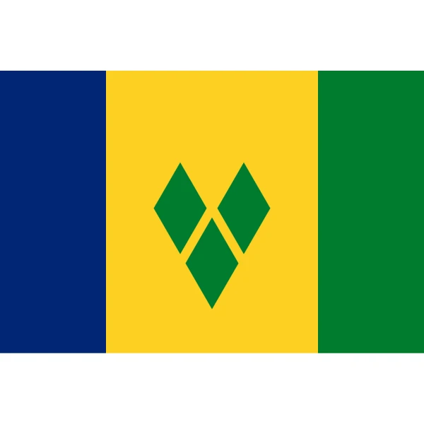 St Vincent and the Grenadines table flag