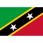St Christopher & Nevis medium hand flag