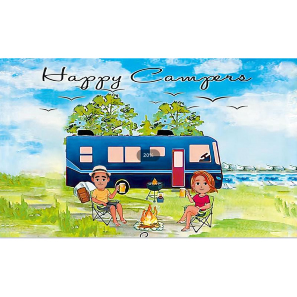 Happy Campers (Campervan) 5'x3'